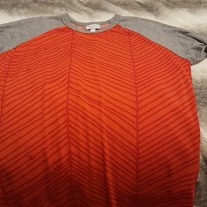 Lularoe Randy gray with Red stripes